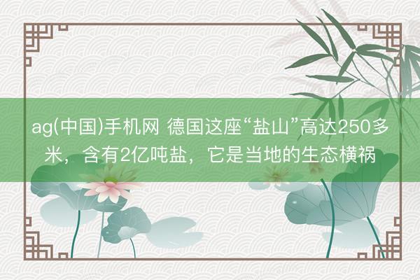 ag(中国)手机网 德国这座“盐山”高达250多米，含有2亿吨盐，它是当地的生态横祸