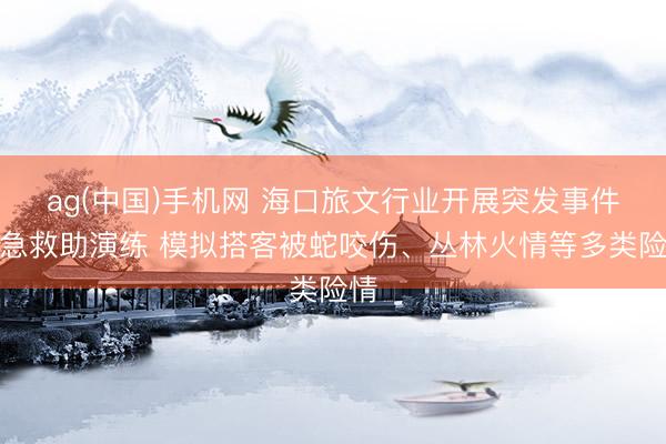 ag(中国)手机网 海口旅文行业开展突发事件济急救助演练 模拟搭客被蛇咬伤、丛林火情等多类险情