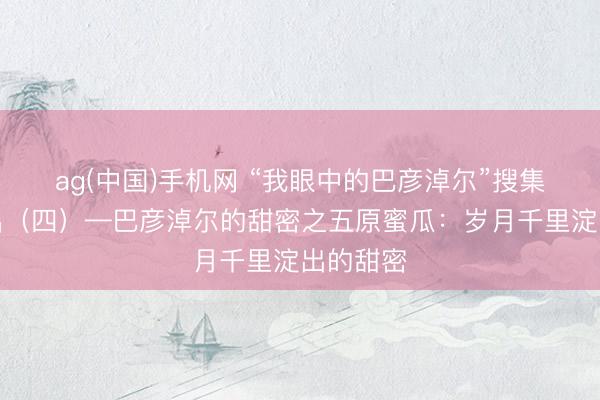 ag(中国)手机网 “我眼中的巴彦淖尔”搜集作品展出（四）—巴彦淖尔的甜密之五原蜜瓜：岁月千里淀出的甜密