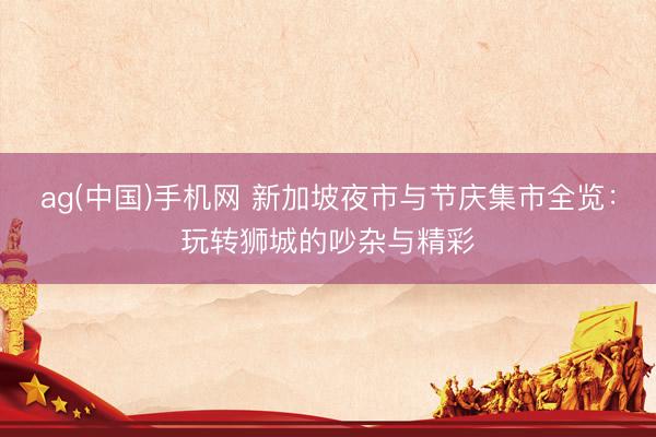 ag(中国)手机网 新加坡夜市与节庆集市全览：玩转狮城的吵杂与精彩