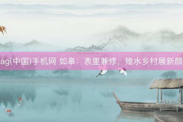 ag(中国)手机网 如皋：表里兼修，雉水乡村展新颜