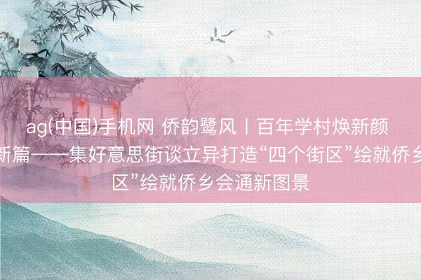 ag(中国)手机网 侨韵鹭风丨百年学村焕新颜 侨力集聚谱新篇——集好意思街谈立异打造“四个街区”绘就侨乡会通新图景