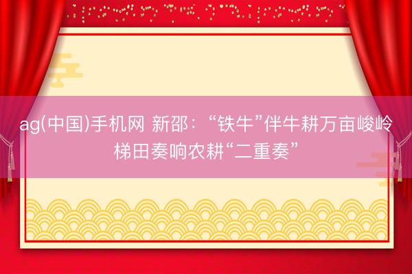 ag(中国)手机网 新邵：“铁牛”伴牛耕万亩峻岭梯田奏响农耕“二重奏”