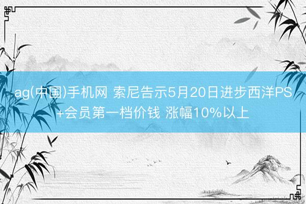 ag(中国)手机网 索尼告示5月20日进步西洋PS+会员第一档价钱 涨幅10%以上