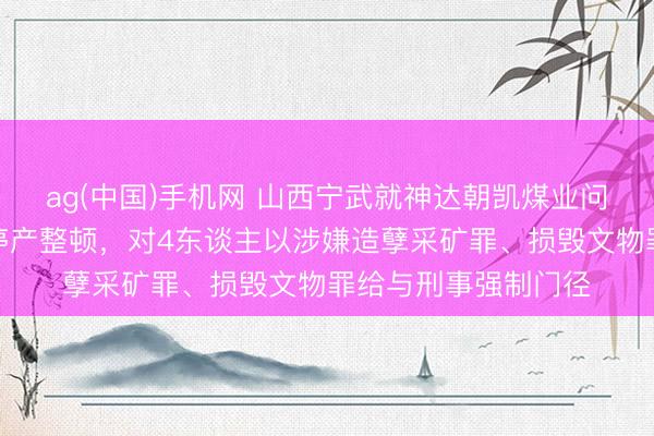 ag(中国)手机网 山西宁武就神达朝凯煤业问题通报：涉事企业停产整顿，对4东谈主以涉嫌造孽采矿罪、损毁文物罪给与刑事强制门径