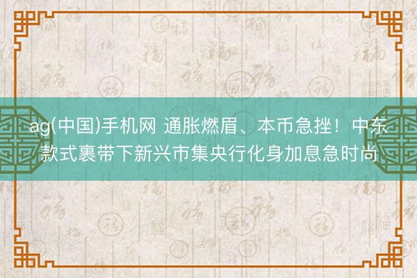 ag(中国)手机网 通胀燃眉、本币急挫！中东款式裹带下新兴市集央行化身加息急时尚